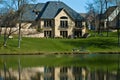 Luxury home on the golf course Royalty Free Stock Photo
