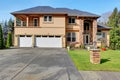 Luxury home with large grassy front yard. Royalty Free Stock Photo