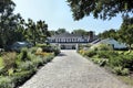 Luxury home with long brick driveway Royalty Free Stock Photo