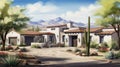 A luxury Home in Scottsdale Arizona. Generative Ai