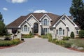 Luxury home with stone pillars Royalty Free Stock Photo