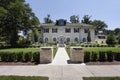 Luxury home with stone pillars Royalty Free Stock Photo