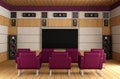 Luxury home theater room Royalty Free Stock Photo