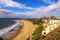 Luxury homes above Corona Del Mar State Beach n California Royalty Free Stock Photo