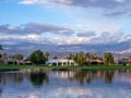 Luxury homes along a golf course in Palm Desert