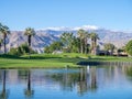 Luxury homes along a golf course in Palm Desert Royalty Free Stock Photo