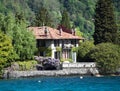 Luxury homes on Lake Como Royalty Free Stock Photo