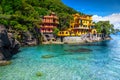 Luxury homes and spectacular beach near Portofino resort, Liguria, Italy
