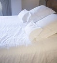 Luxury hotel bedroom bed Royalty Free Stock Photo