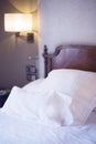 Luxury hotel bedroom bed Royalty Free Stock Photo