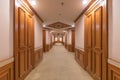 Luxury hotel corridor with retro lanna style
