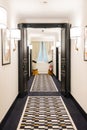 Luxury Hotel Corridor in Rome, Elegant Modern Design Royalty Free Stock Photo
