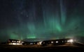 Luxury hotel in Iceland beneath Northern Lights