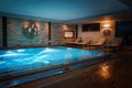 Luxury Hotel Indoor Swimming Pool, Zermatt, Switzerland Royalty Free Stock Photo