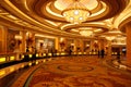 The luxury hotel lobby