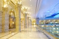 Luxury hotel lobby corridor hotel hall in modern building Royalty Free Stock Photo