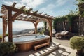 luxury hotel with private pergola and hot tub for ultimate relaxation