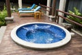 Luxury Hotel Resort and Hot Tub Water Spa Royalty Free Stock Photo