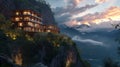 Luxury hotel at the top of the mountain