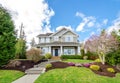 Luxury house with beautiful landscaping Royalty Free Stock Photo