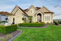 Luxury house exterior. Entrance porch view Royalty Free Stock Photo