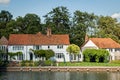 Luxury house on the River Thames, England. Royalty Free Stock Photo