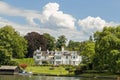 Luxury house on the River Thames, England. Royalty Free Stock Photo