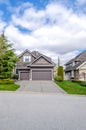 Luxury house with a two-car garage Royalty Free Stock Photo