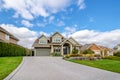 Luxury house with a two-car garage Royalty Free Stock Photo