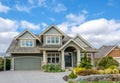 Luxury house with a two-car garage Royalty Free Stock Photo