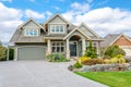 Luxury house with a two-car garage Royalty Free Stock Photo