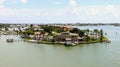 The luxury houses of Belleair next to Clearwater in Tampa, Florida Royalty Free Stock Photo