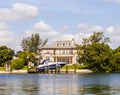 Luxury houses at the canal in Miami