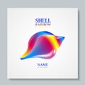 Luxury image logo Rainbow Seashell. To design postcards, brochures, banners, logos, creative projects.