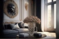 Luxury interior of home living room design with elegant furniture