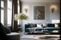 Luxury interior of home living room design with elegant furniture