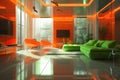 Luxury Interior: Tangerine, Lime, and Bionic Design