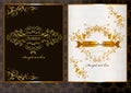 Luxury invitation card in dark and light color