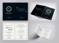 Luxury invitation card design with golden shining text effects