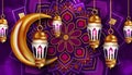 luxury islamic background for ramadan and eid mubarak vector illustration Royalty Free Stock Photo
