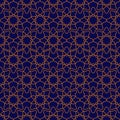 Luxury Islamic Pattern Gold Elements on Blue