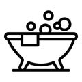 Luxury jacuzzi icon, outline style