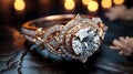 luxury jewelry Realistic diamond ring Royalty Free Stock Photo