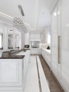 Luxury kitchen in classic style Royalty Free Stock Photo