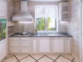 Luxury kitchen in private house Royalty Free Stock Photo