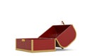 Luxury lacquerware box Isolated On White Background, 3D render. 3D illustration Royalty Free Stock Photo