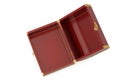 Luxury lacquerware box Isolated On White Background, 3D render. 3D illustration Royalty Free Stock Photo
