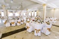 Luxury and large wedding hall Royalty Free Stock Photo