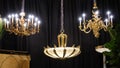 Luxury led lighting candle chandelier lamp Royalty Free Stock Photo