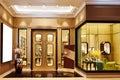 Luxury led lighting shop window front Royalty Free Stock Photo